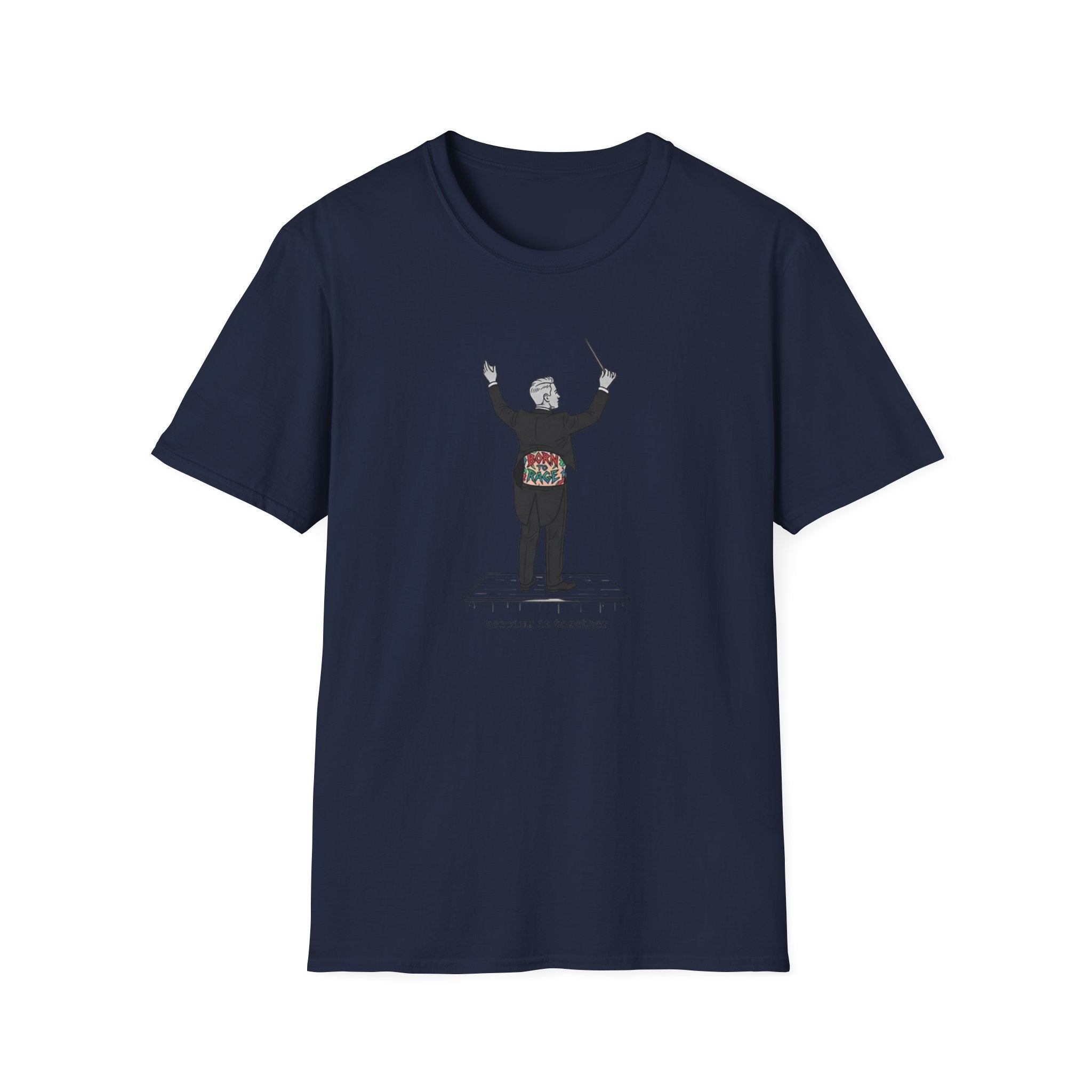 Conductor T-Shirt — Maestro with Floral Heartbeat Design