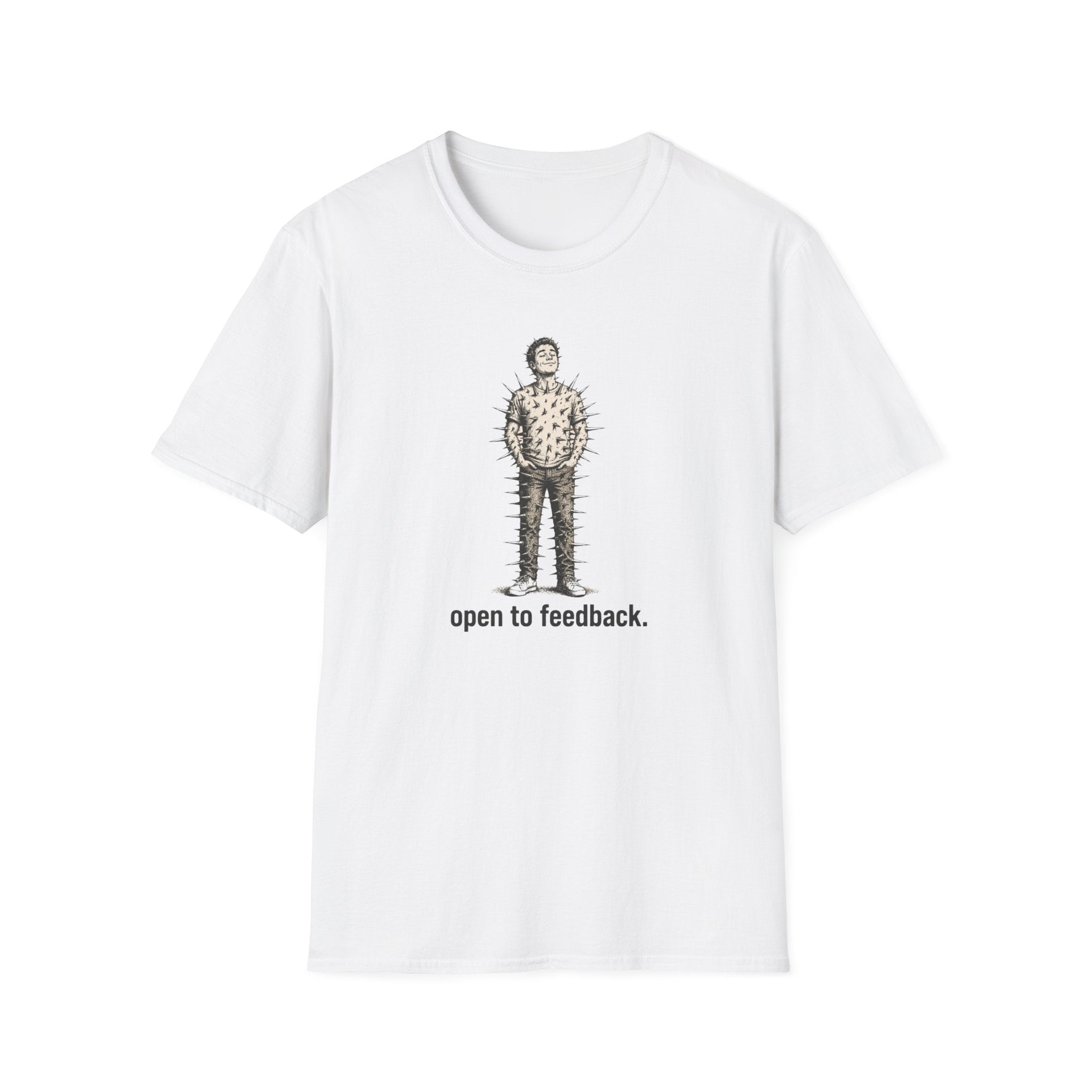 “Open to Feedback” Cactus-Person Graphic Tee
