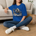 Bull Mushroom Graphic Tee — "I've Really Mellowed." Funny Surreal Illustration T-Shirt