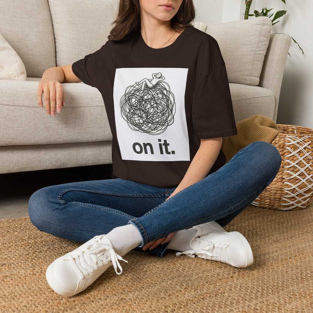'On It.' Relaxed Scribble Graphic Tee