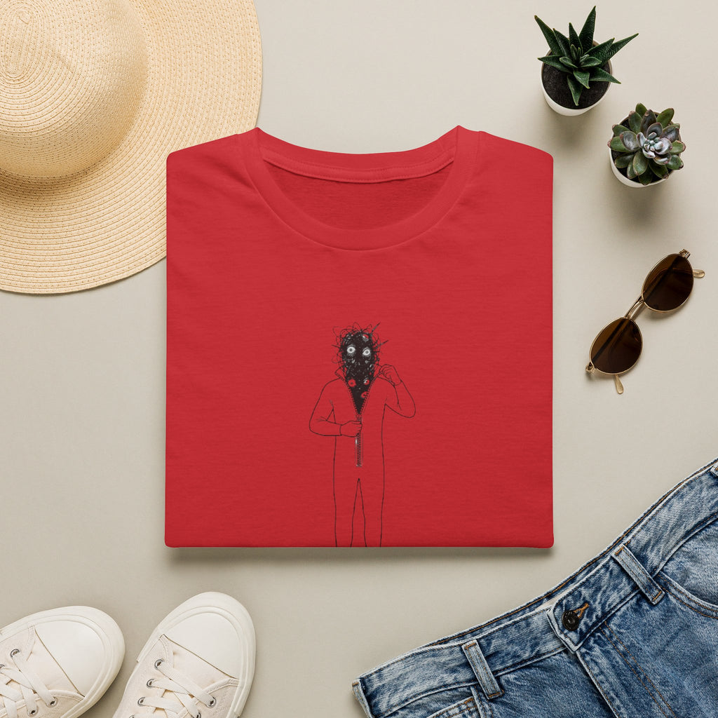 T-Shirt — Minimalist Surreal Figure with Starburst Head Illustration