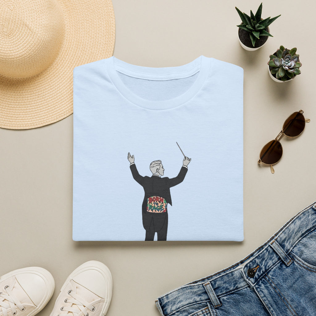 Conductor T-Shirt — Maestro with Floral Heartbeat Design