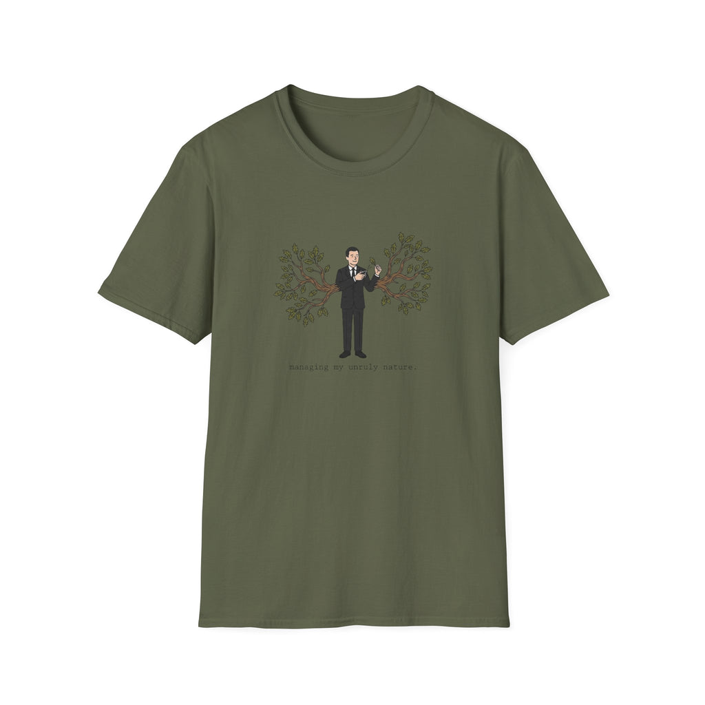 T-Shirt — 'Branching Out' Graphic Tee (Man with Tree Arms)