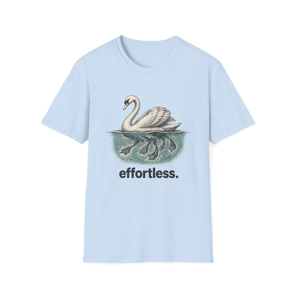 Swan "Effortless" T-Shirt — Serene Swan Graphic Tee