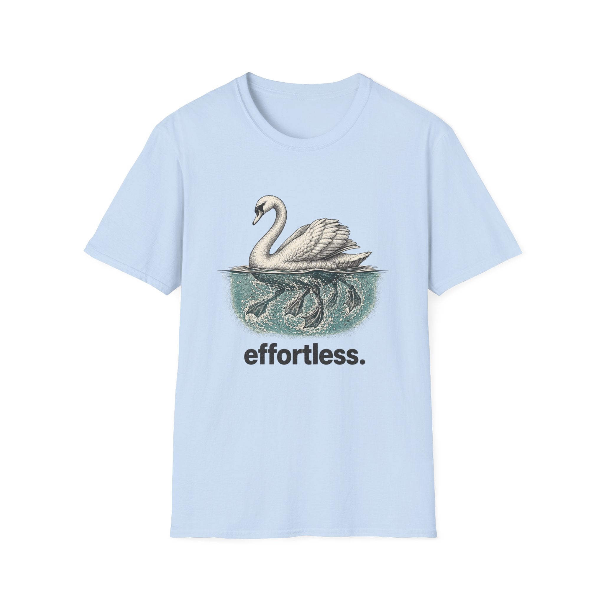 Swan "Effortless" T-Shirt — Serene Swan Graphic Tee