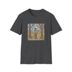 Sheriff Badge Forest Tee — Retro Ranger Woman Holding Star Badge