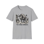 Bull Mushroom Graphic Tee — "I've Really Mellowed." Funny Surreal Illustration T-Shirt