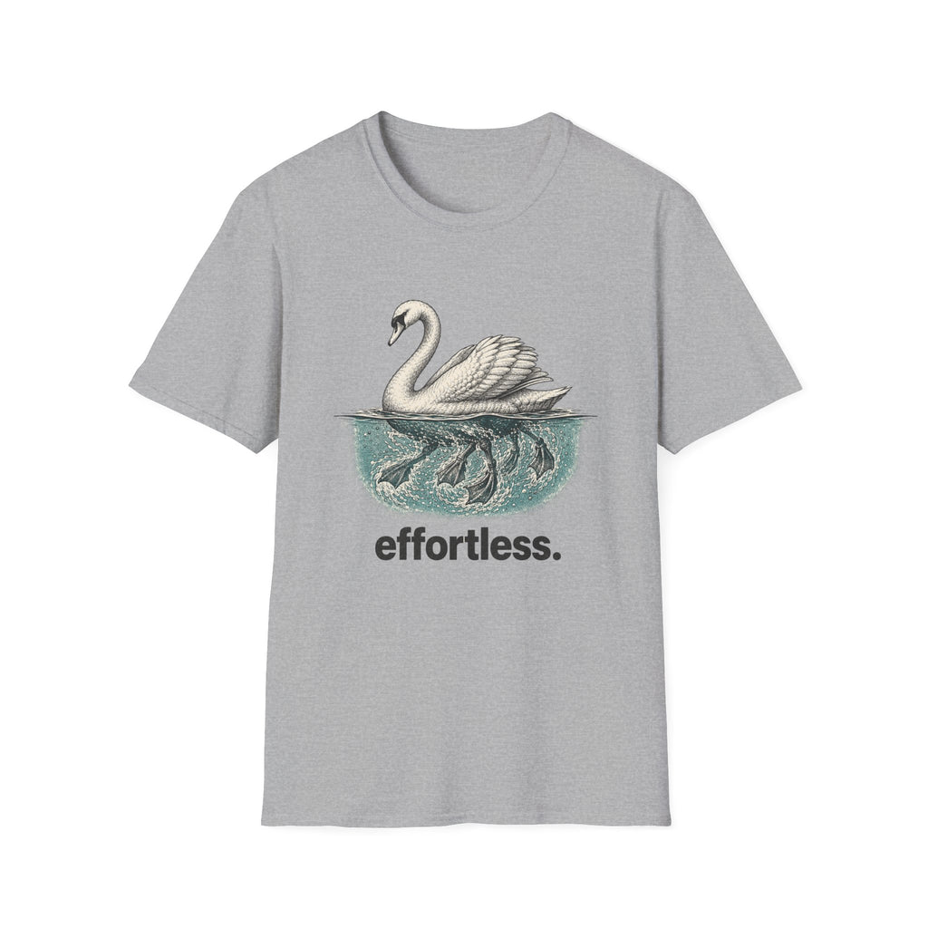 Swan "Effortless" T-Shirt — Serene Swan Graphic Tee