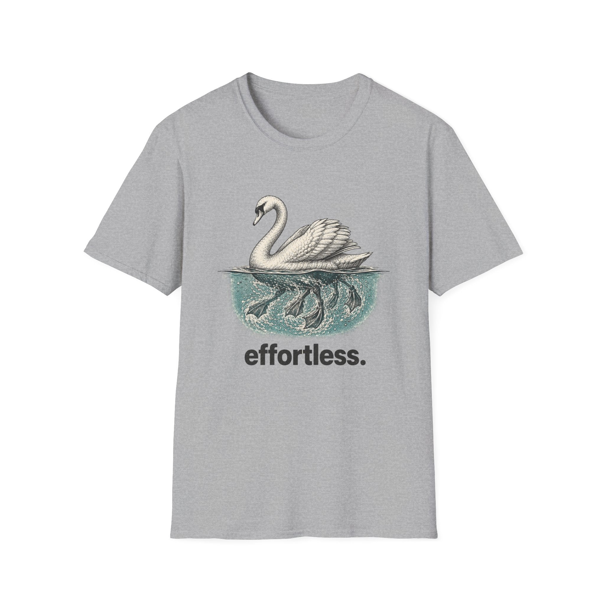 Swan "Effortless" T-Shirt — Serene Swan Graphic Tee