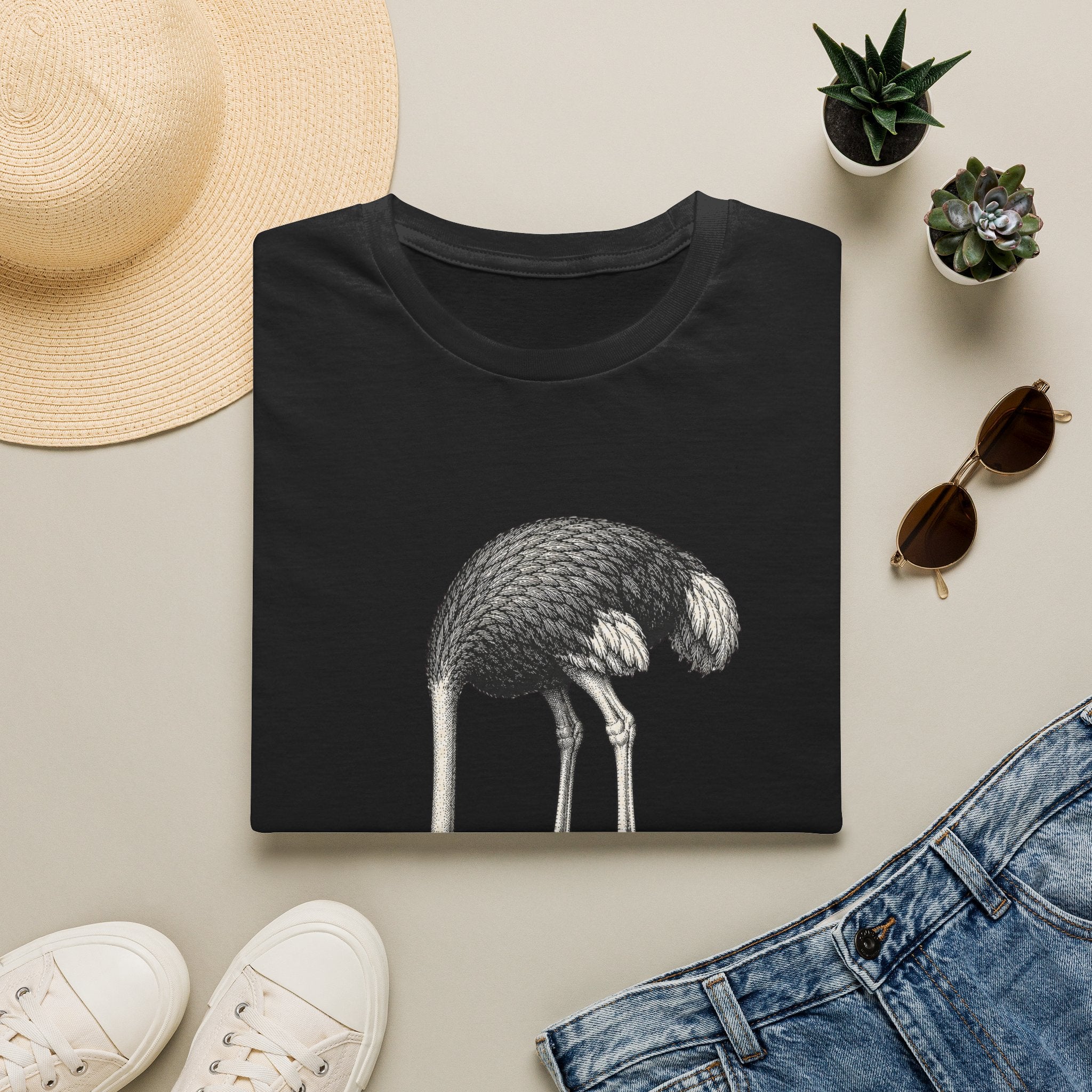 Emu 'I'd Rather Not.' T-Shirt — Funny Ostrich/Emu Graphic Tee