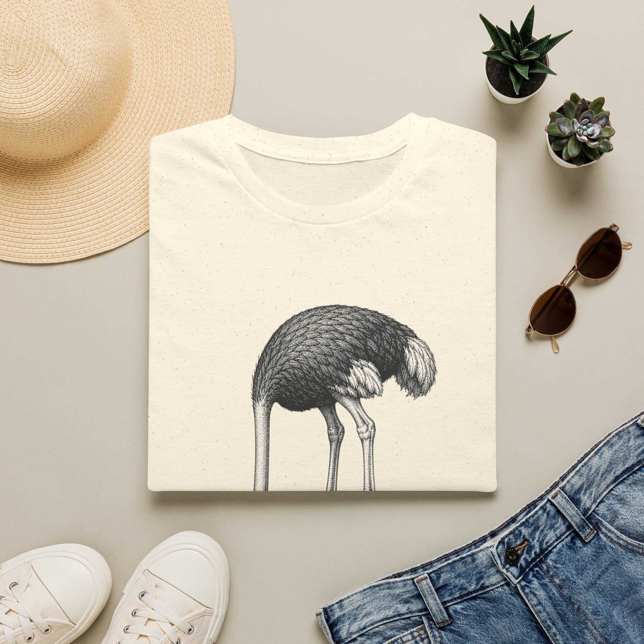 Emu 'I'd Rather Not.' T-Shirt — Funny Ostrich/Emu Graphic Tee