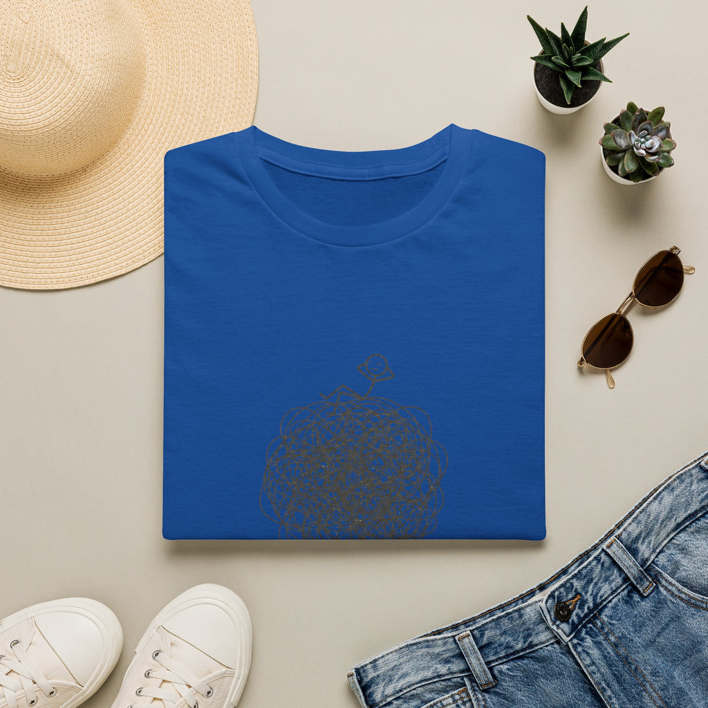 Minimal 'On It' Scribble Illustration Tee (Relaxed, Relatable Humor)