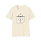 Out of Office T-Shirt — Funny Vacation Tee with Clock Graphic (Back Never)