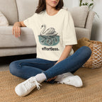 Swan "Effortless" T-Shirt — Serene Swan Graphic Tee