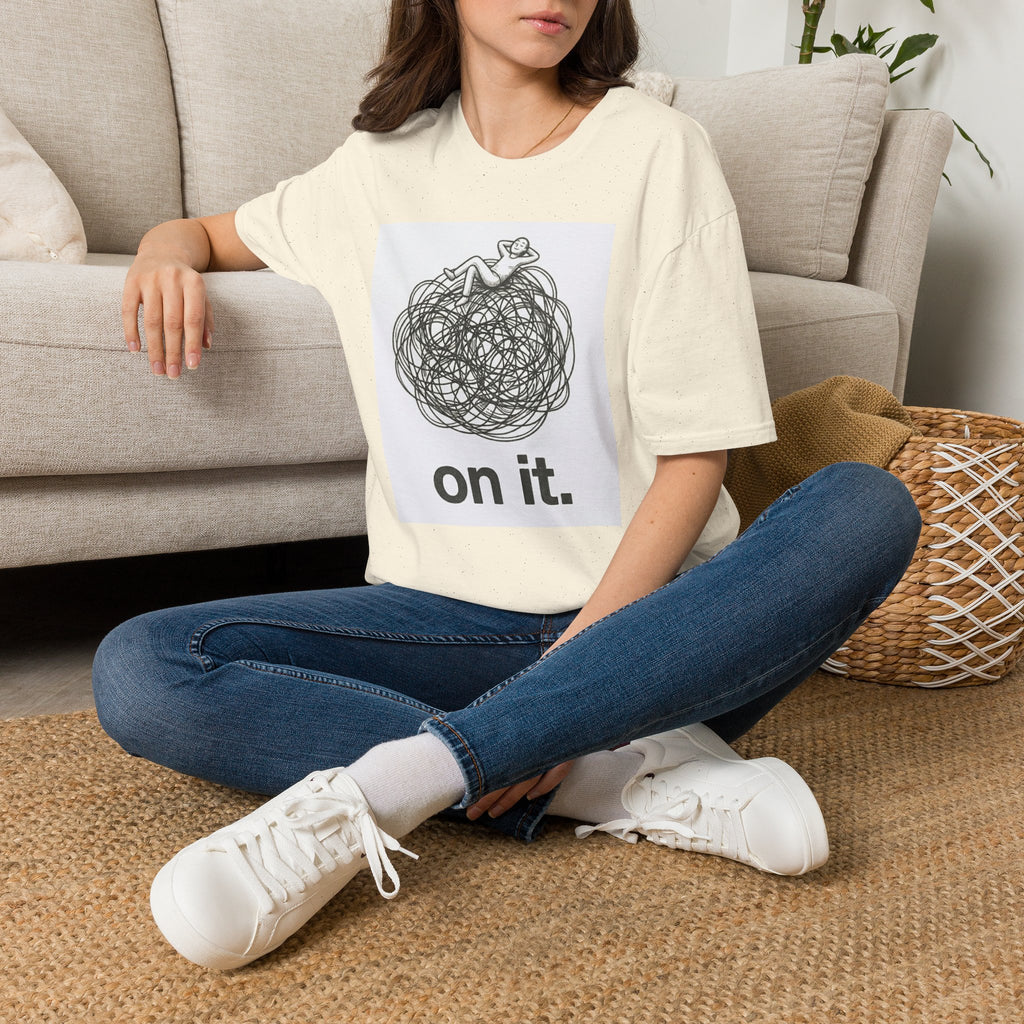 'On It.' Relaxed Scribble Graphic Tee