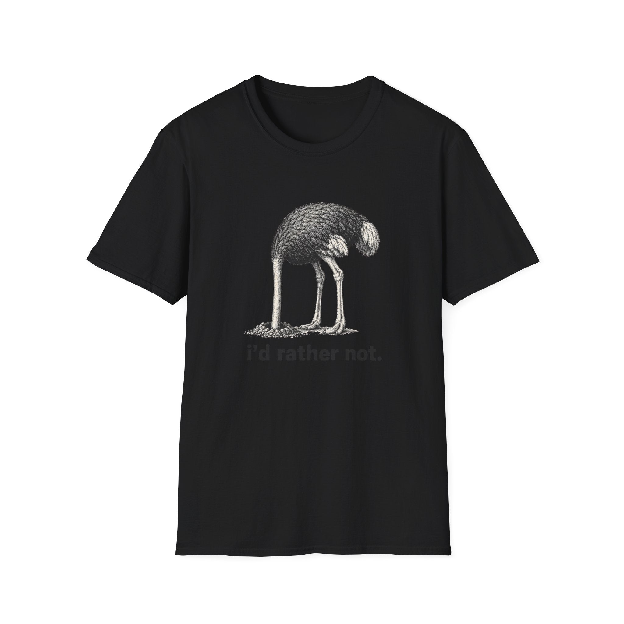 Emu 'I'd Rather Not.' T-Shirt — Funny Ostrich/Emu Graphic Tee