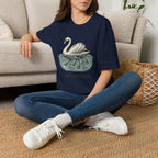 Swan "Effortless" T-Shirt — Serene Swan Graphic Tee