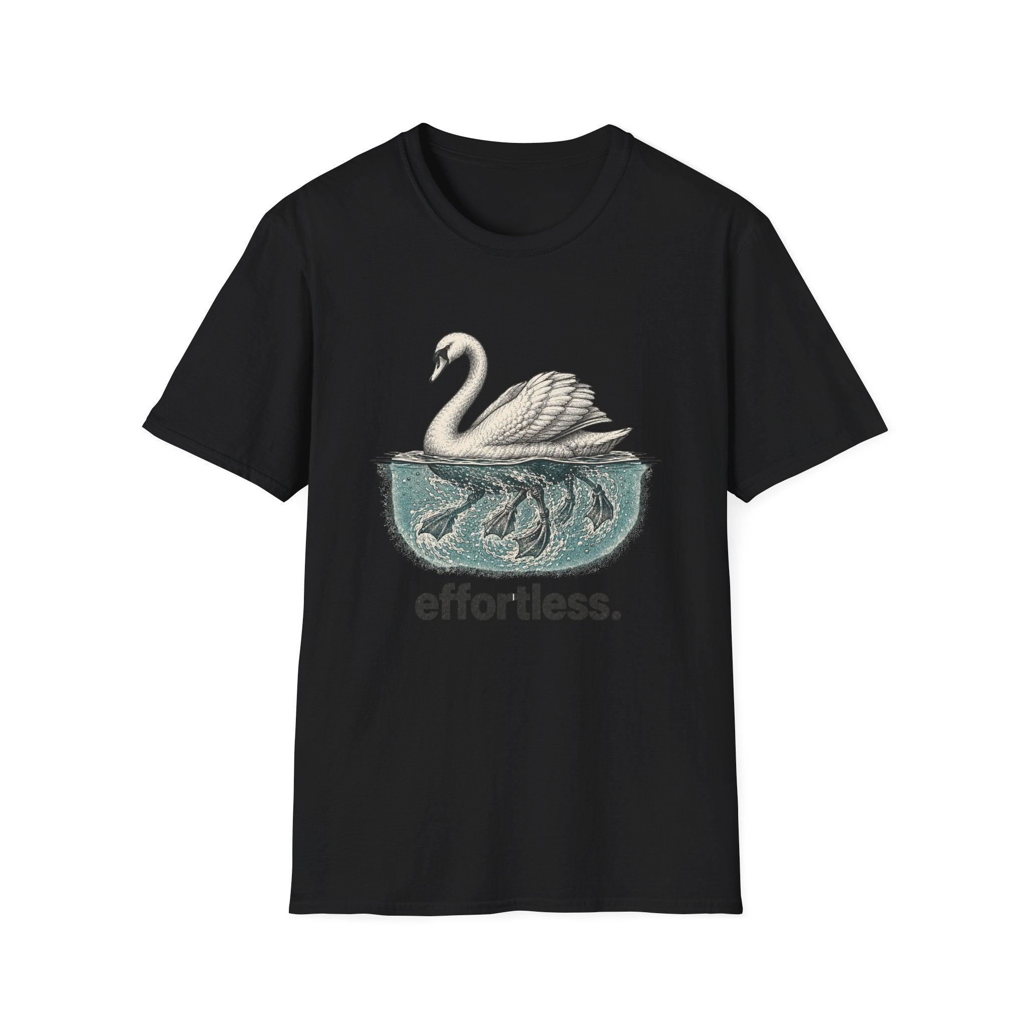 Swan "Effortless" T-Shirt — Serene Swan Graphic Tee