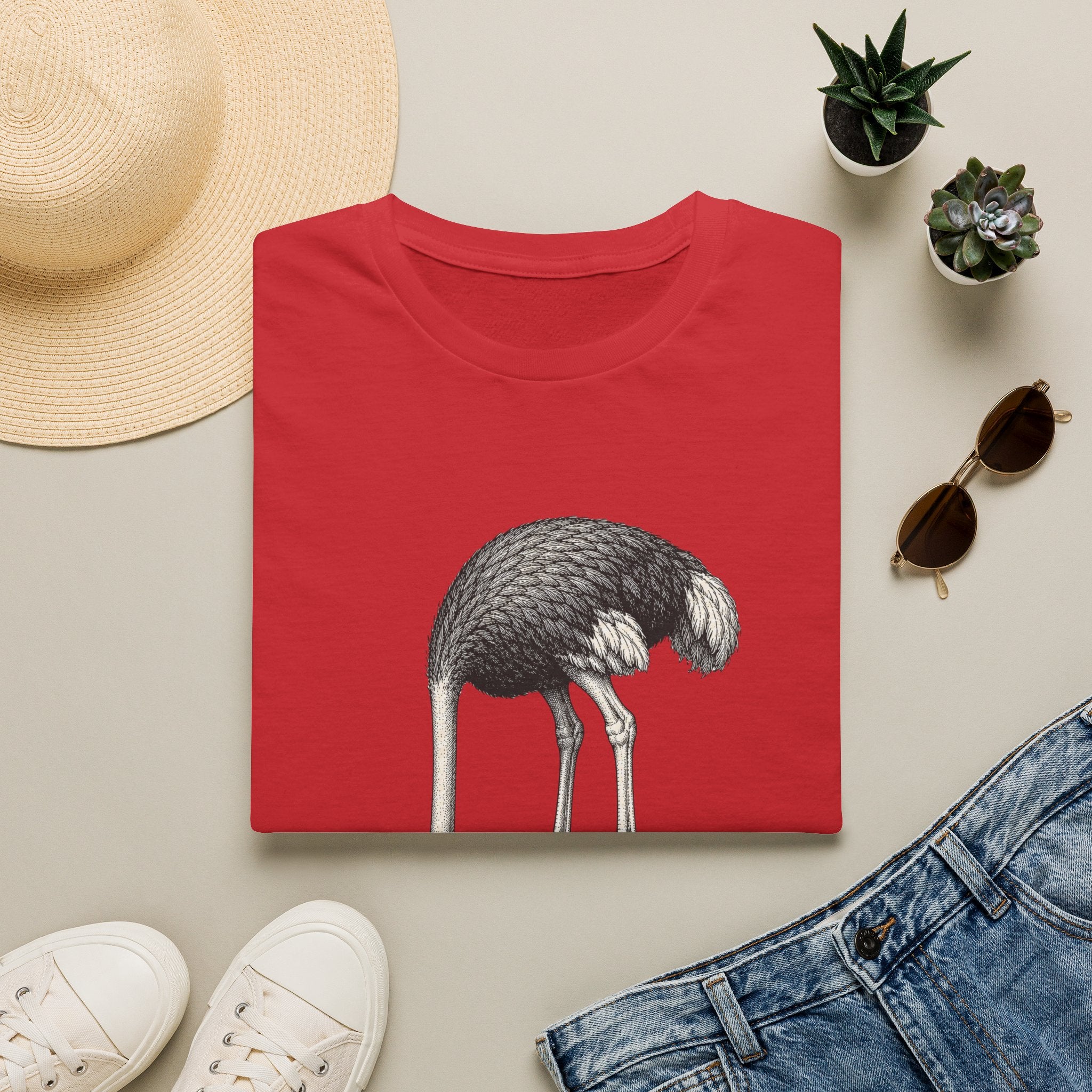 Emu 'I'd Rather Not.' T-Shirt — Funny Ostrich/Emu Graphic Tee