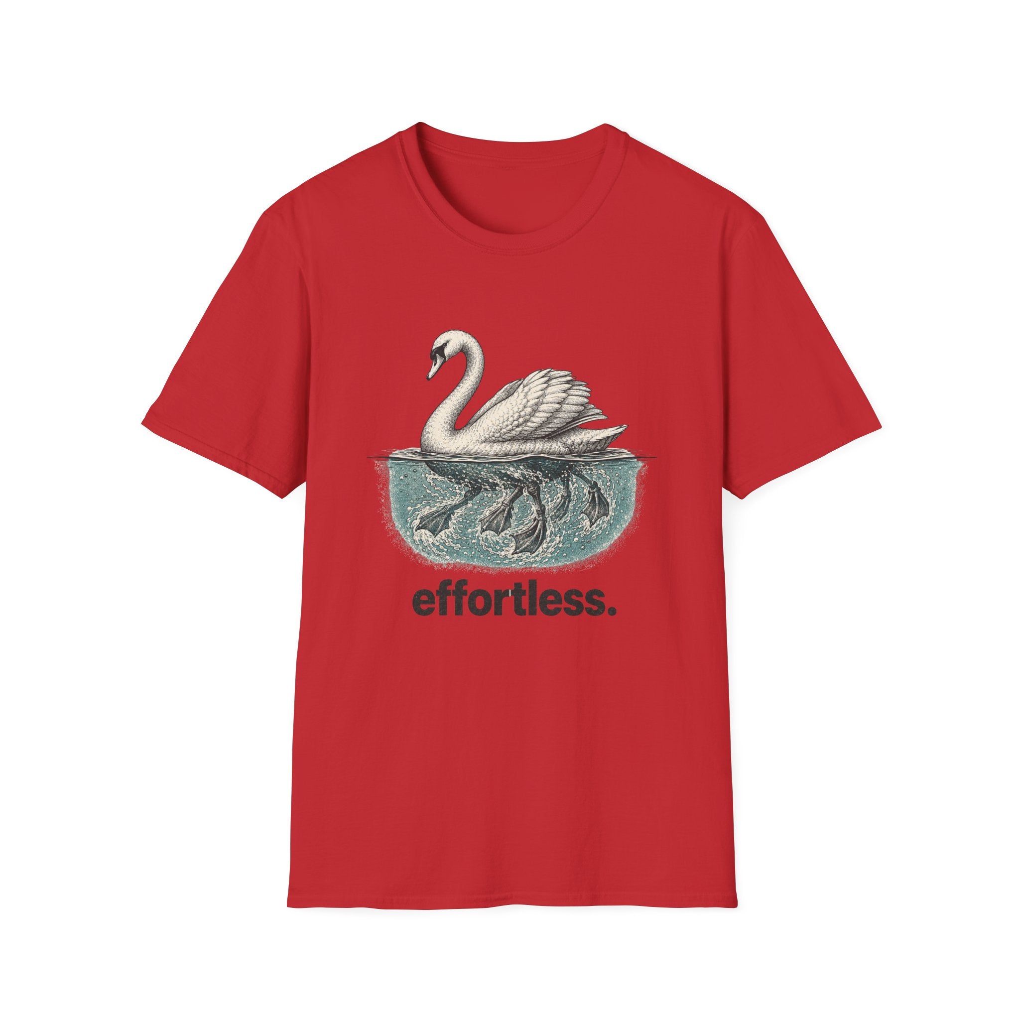 Swan "Effortless" T-Shirt — Serene Swan Graphic Tee