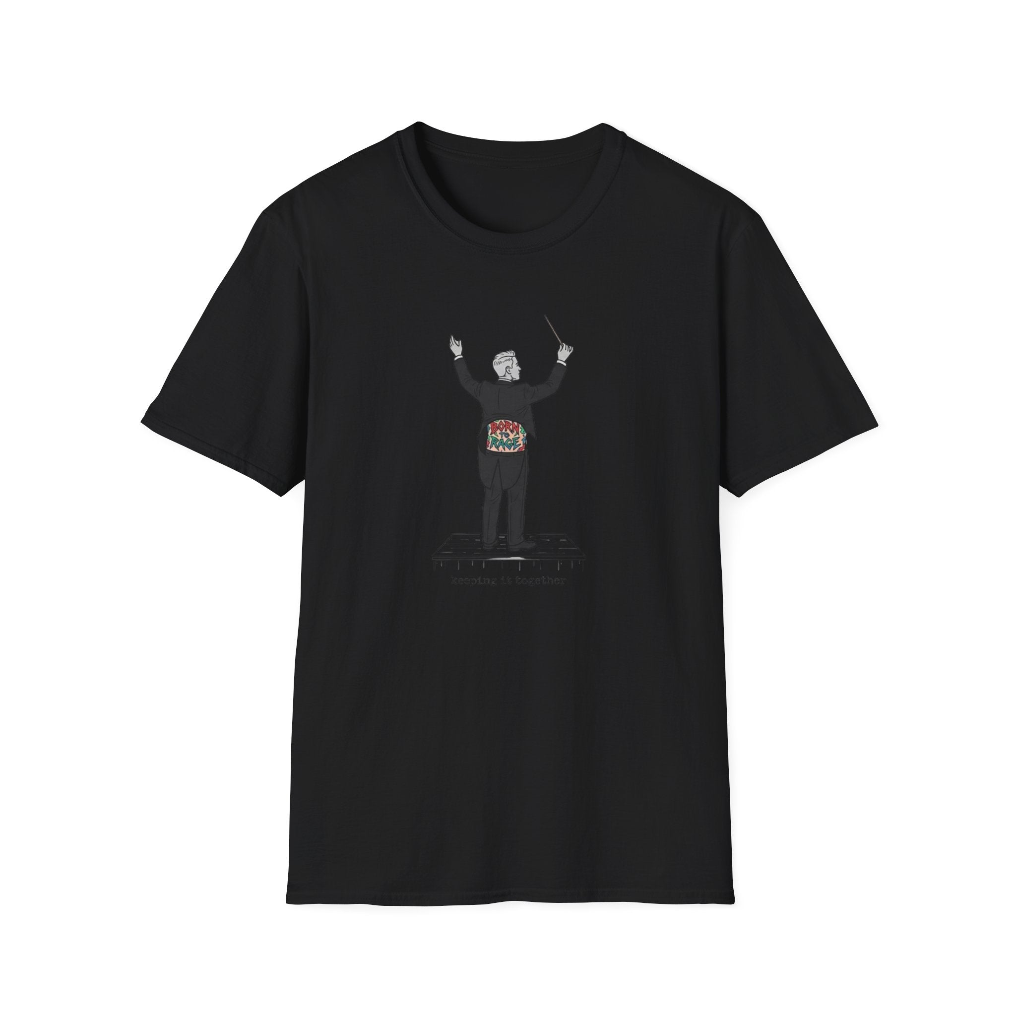 Conductor T-Shirt — Maestro with Floral Heartbeat Design