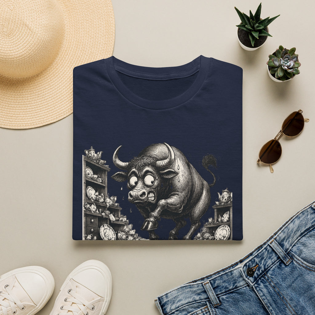Bull Mushroom Graphic Tee — "I've Really Mellowed." Funny Surreal Illustration T-Shirt
