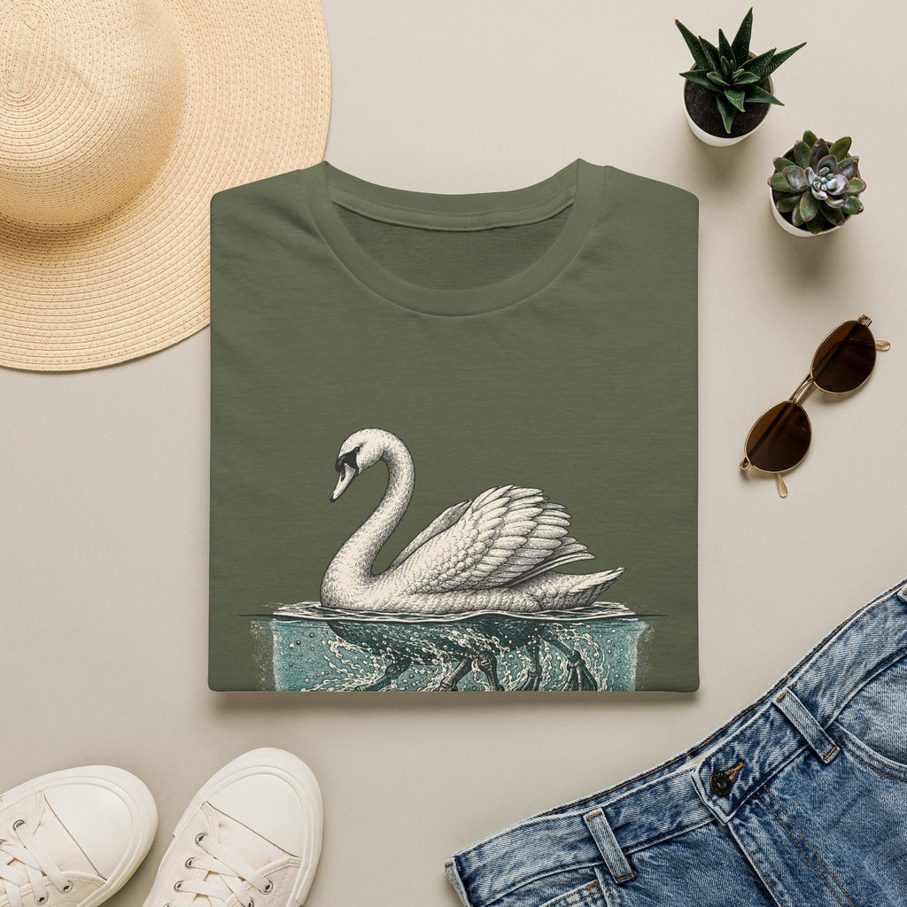 Swan "Effortless" T-Shirt — Serene Swan Graphic Tee