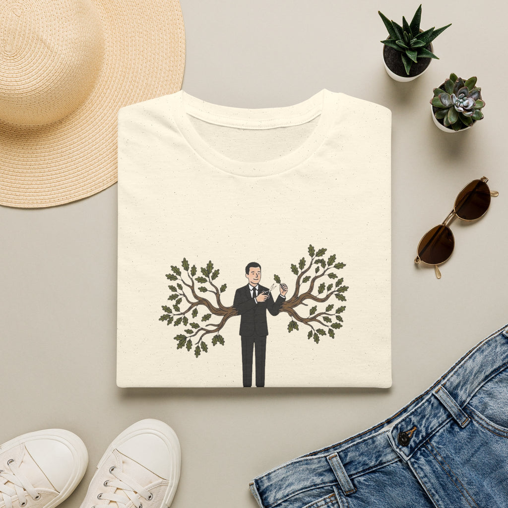 T-Shirt — 'Branching Out' Graphic Tee (Man with Tree Arms)