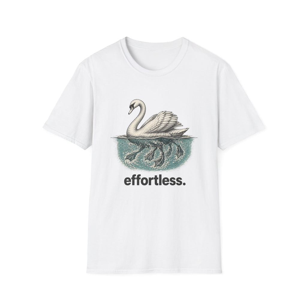 Swan "Effortless" T-Shirt — Serene Swan Graphic Tee