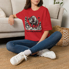 Bull Mushroom Graphic Tee — "I've Really Mellowed." Funny Surreal Illustration T-Shirt