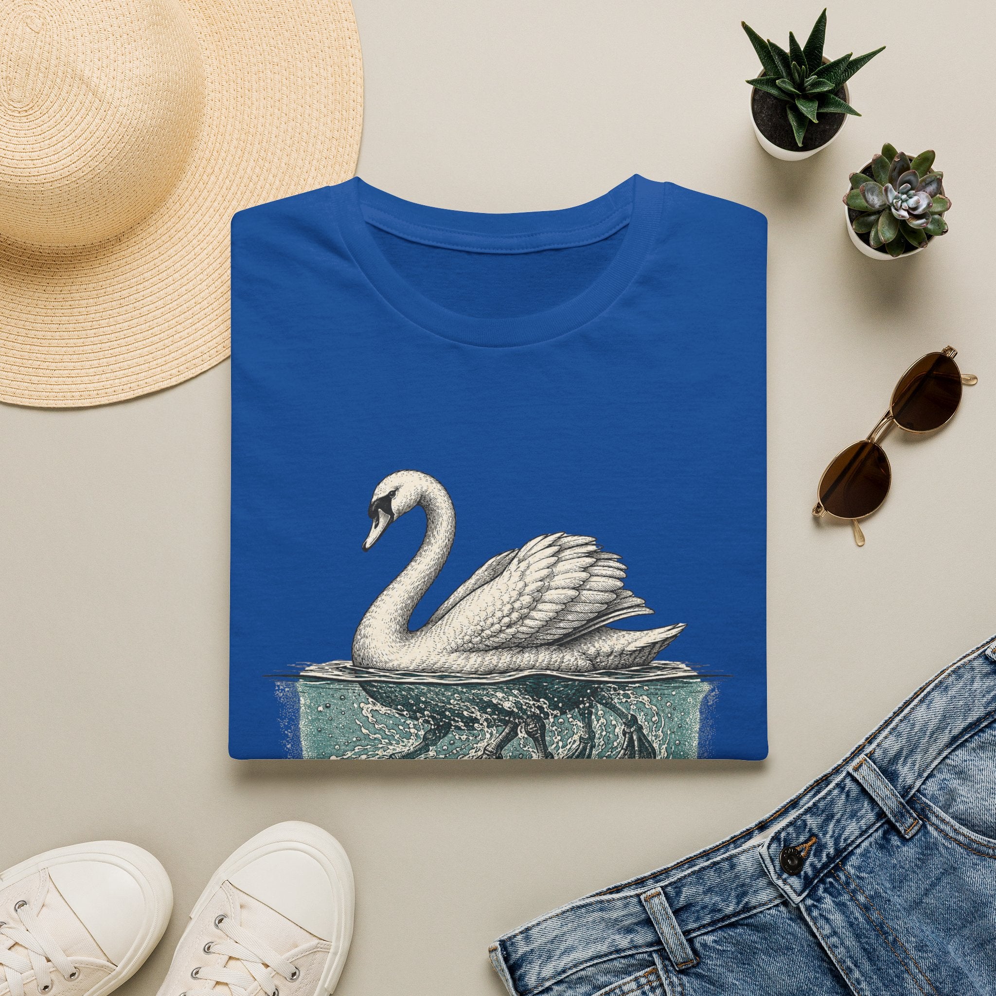 Swan "Effortless" T-Shirt — Serene Swan Graphic Tee