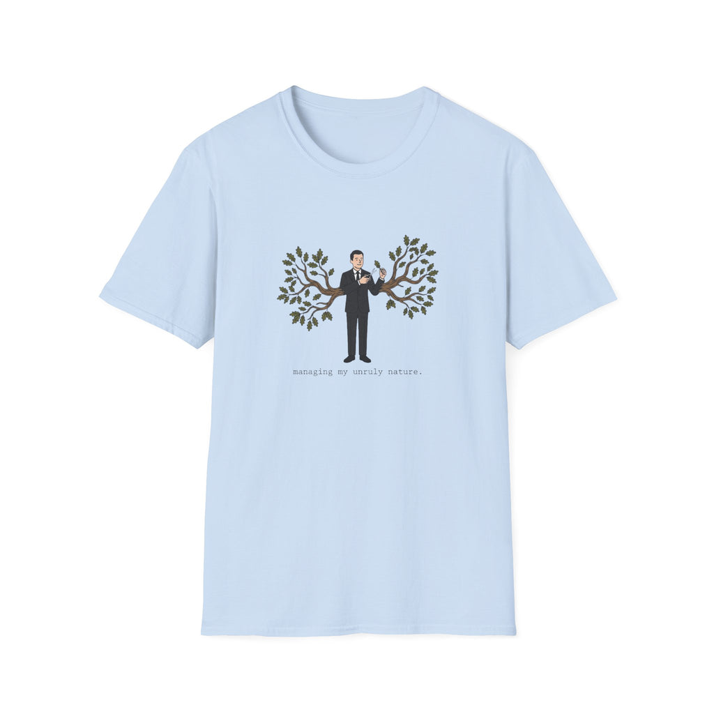 T-Shirt — 'Branching Out' Graphic Tee (Man with Tree Arms)
