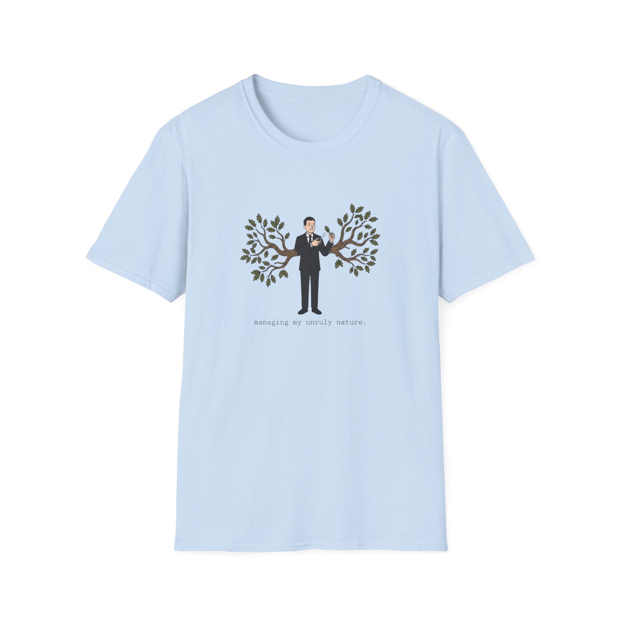 T-Shirt — 'Branching Out' Graphic Tee (Man with Tree Arms)