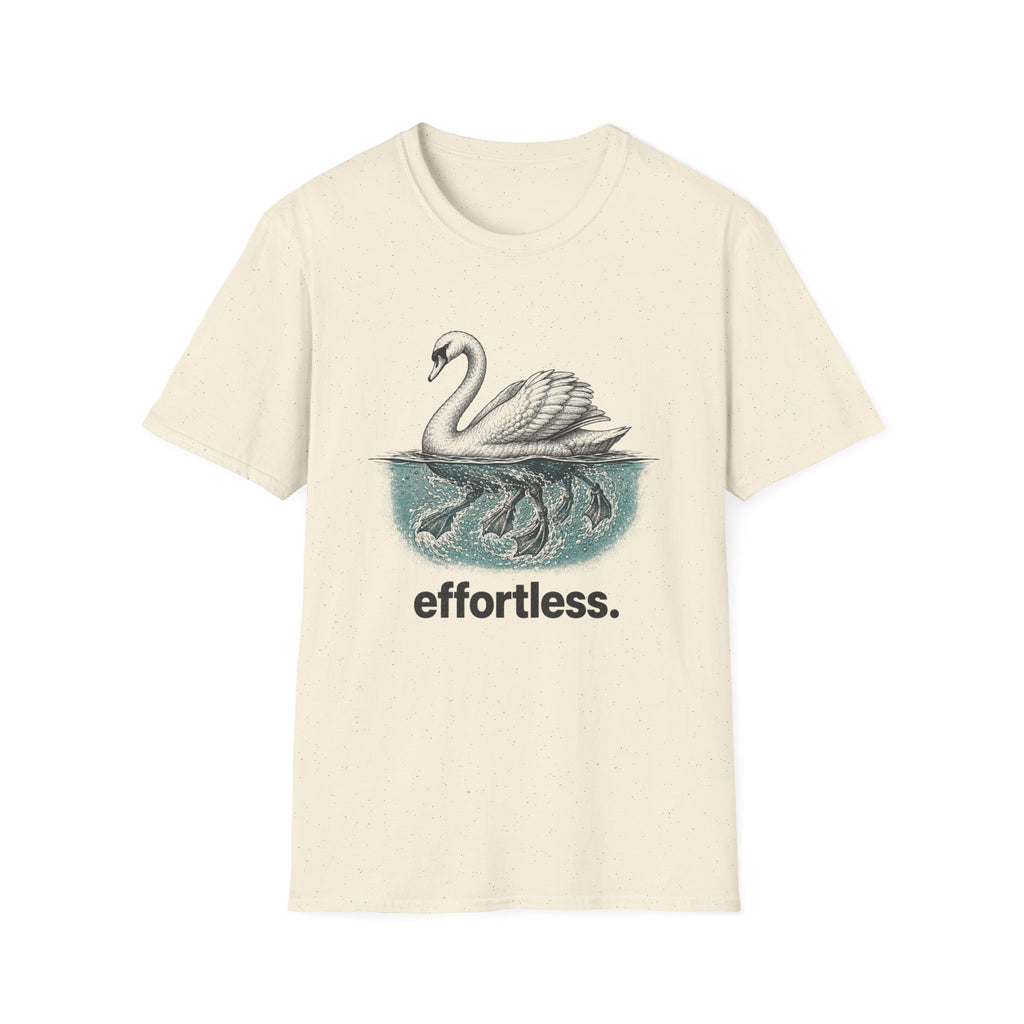 Swan "Effortless" T-Shirt — Serene Swan Graphic Tee
