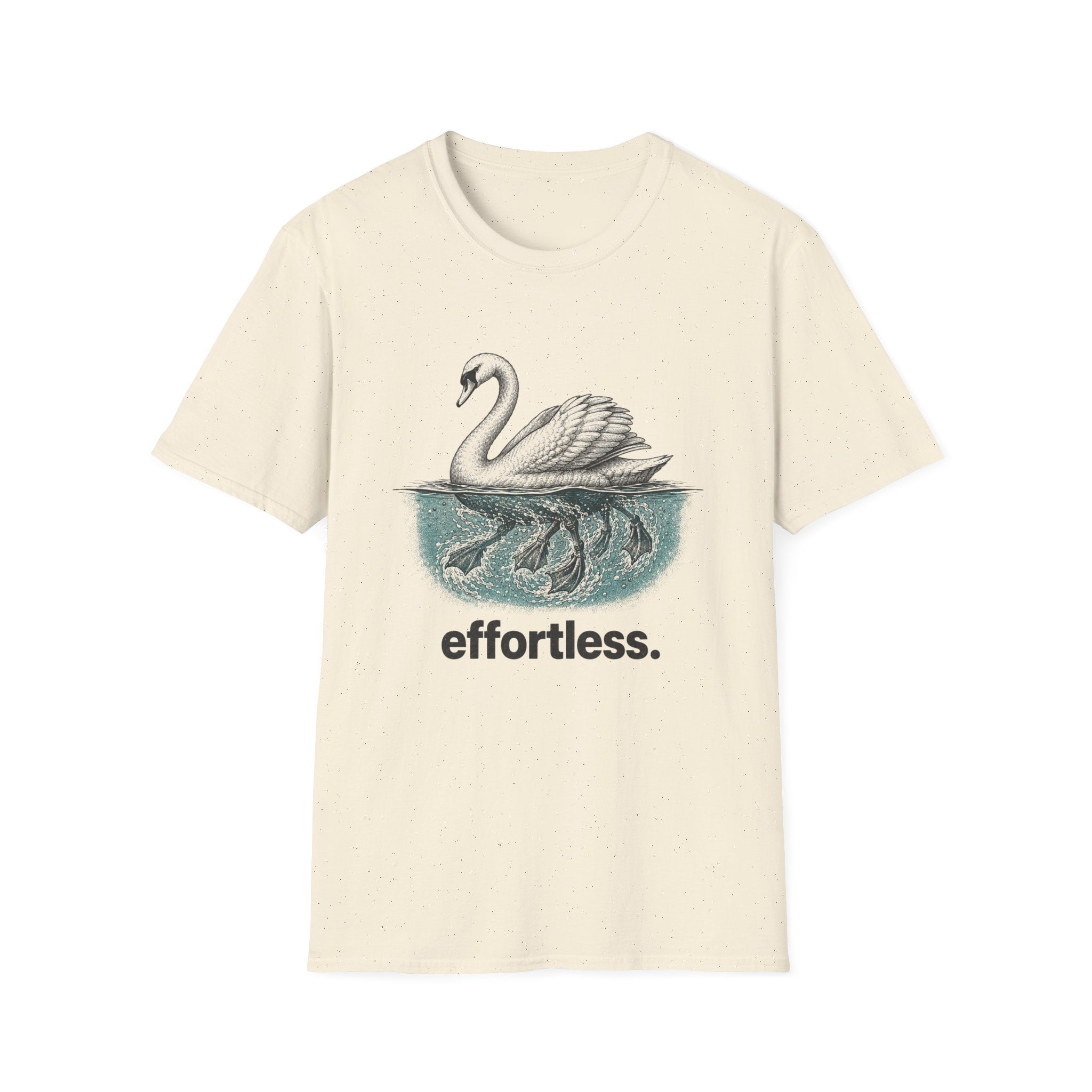 Swan "Effortless" T-Shirt — Serene Swan Graphic Tee