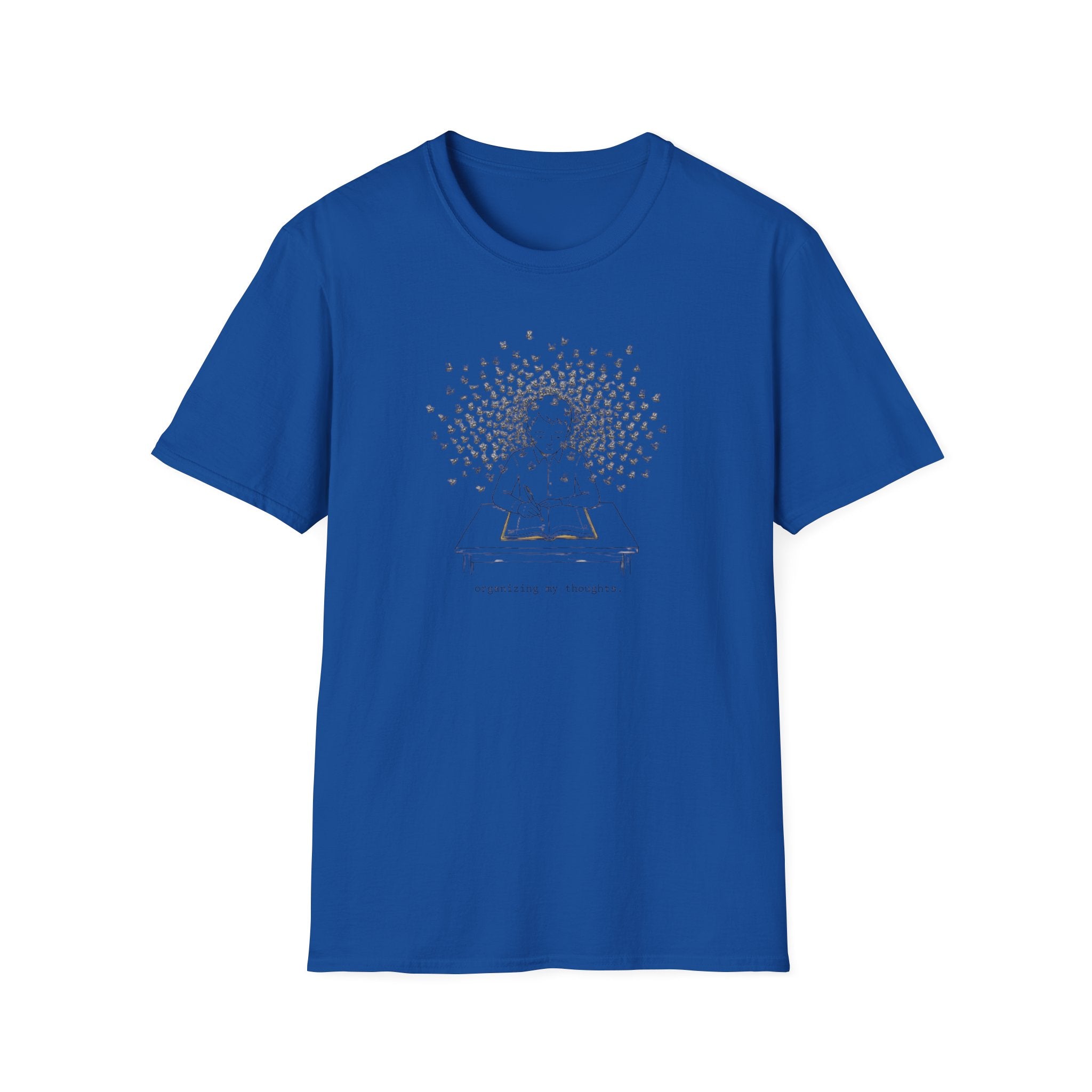 Mindful Reader Illustration Tee (Girl Reading with Butterflies)