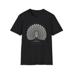 Peacock 'Humble' T-Shirt — Elegant Feather Mandala Graphic Tee