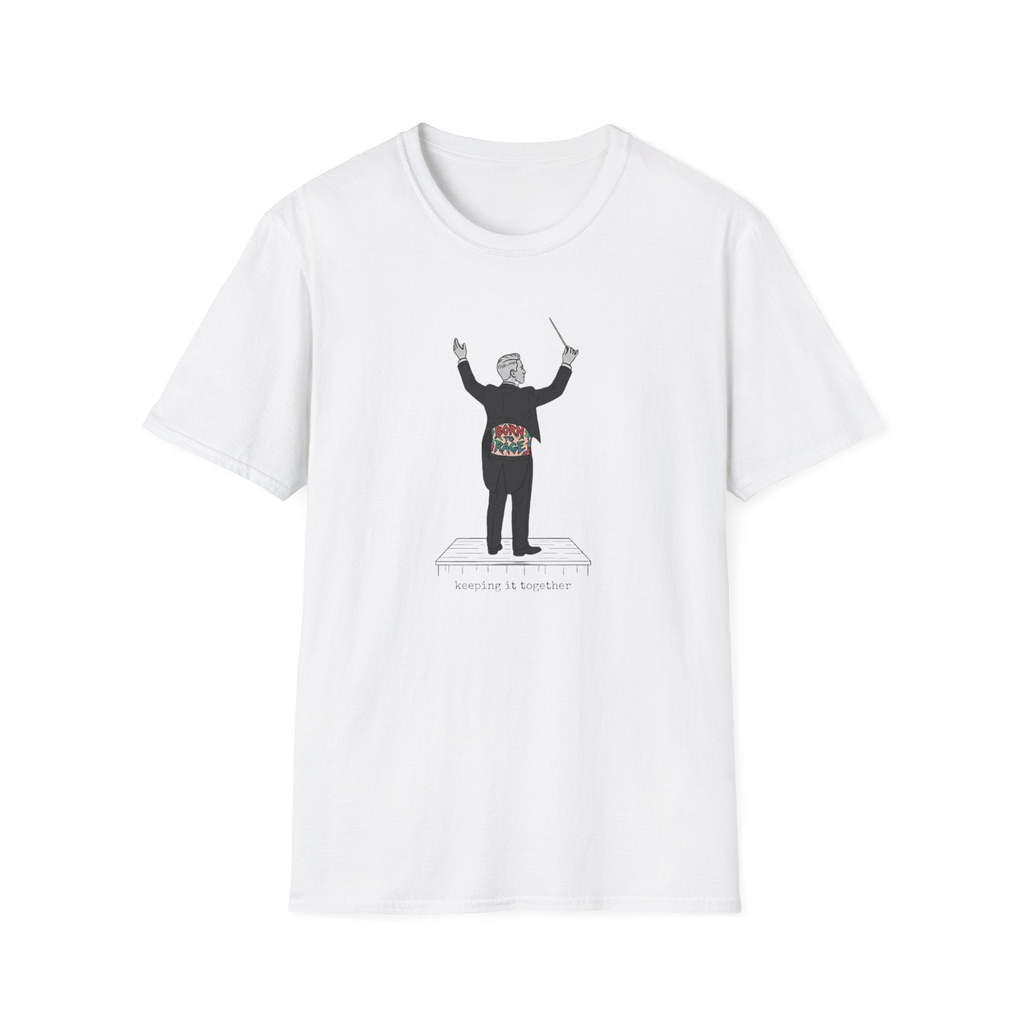 Conductor T-Shirt — Maestro with Floral Heartbeat Design