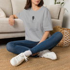 T-Shirt — Minimalist Surreal Figure with Starburst Head Illustration