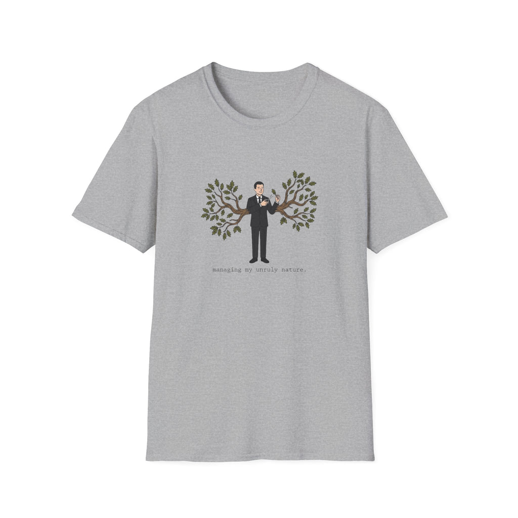 T-Shirt — 'Branching Out' Graphic Tee (Man with Tree Arms)