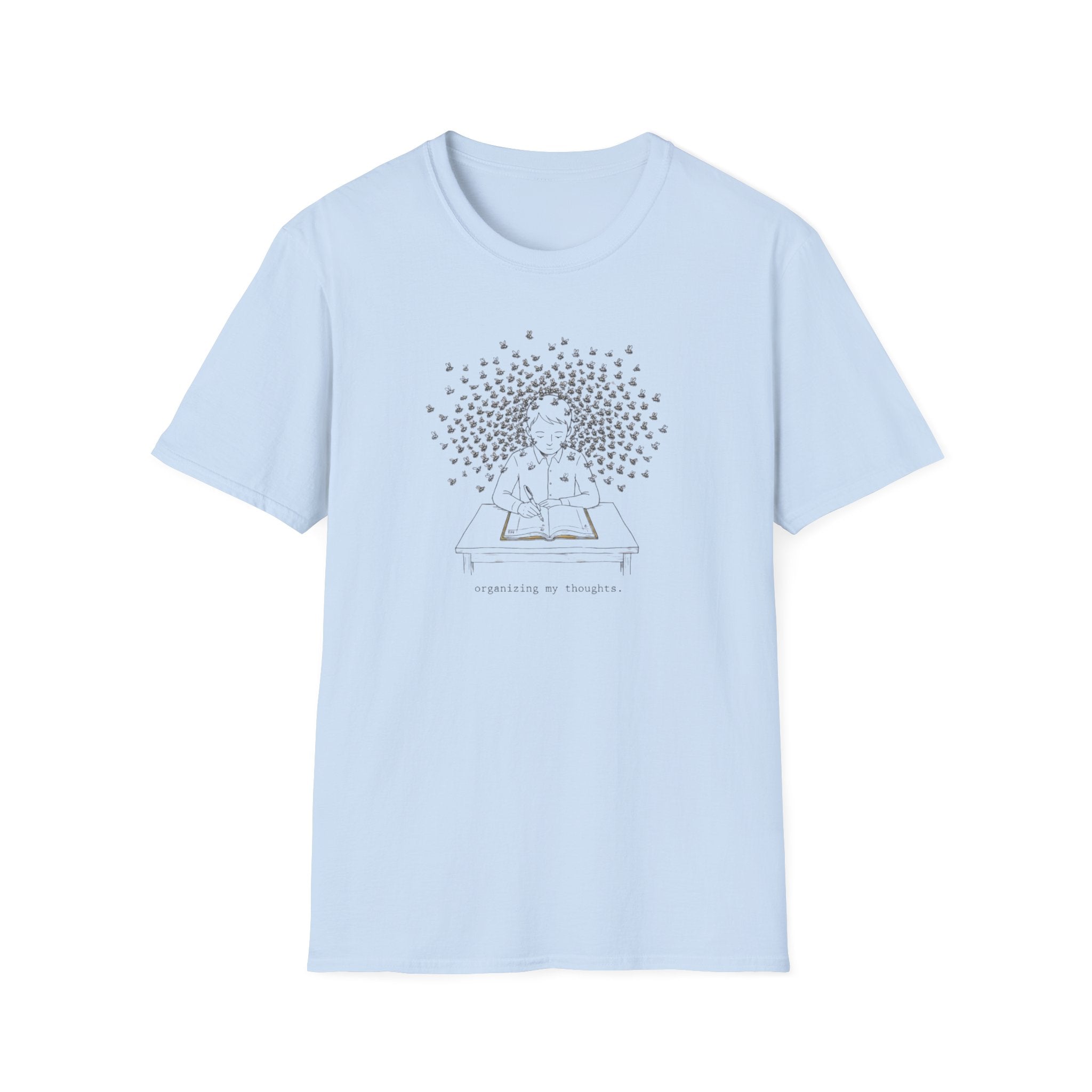 Mindful Reader Illustration Tee (Girl Reading with Butterflies)
