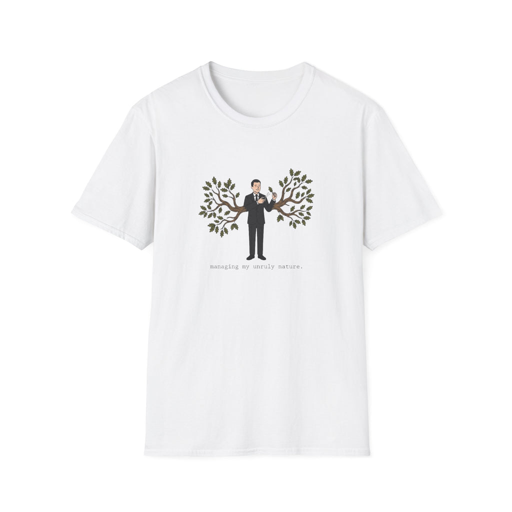 T-Shirt — 'Branching Out' Graphic Tee (Man with Tree Arms)