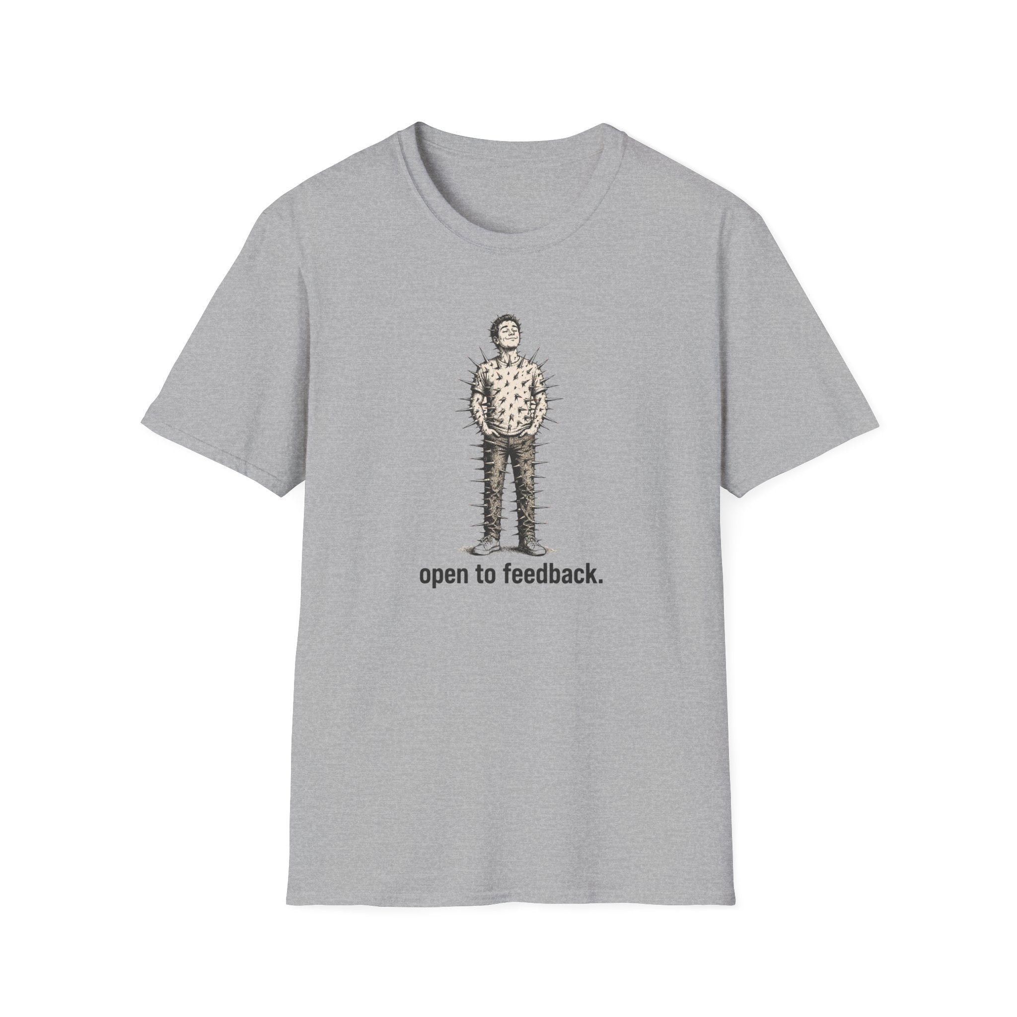 “Open to Feedback” Cactus-Person Graphic Tee