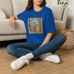 Sheriff Badge Forest Tee — Retro Ranger Woman Holding Star Badge