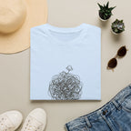 Minimal 'On It' Scribble Illustration Tee (Relaxed, Relatable Humor)
