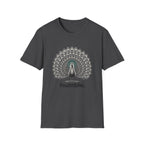 Peacock 'Humble' T-Shirt — Elegant Feather Mandala Graphic Tee