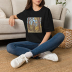 Sheriff Badge Forest Tee — Retro Ranger Woman Holding Star Badge