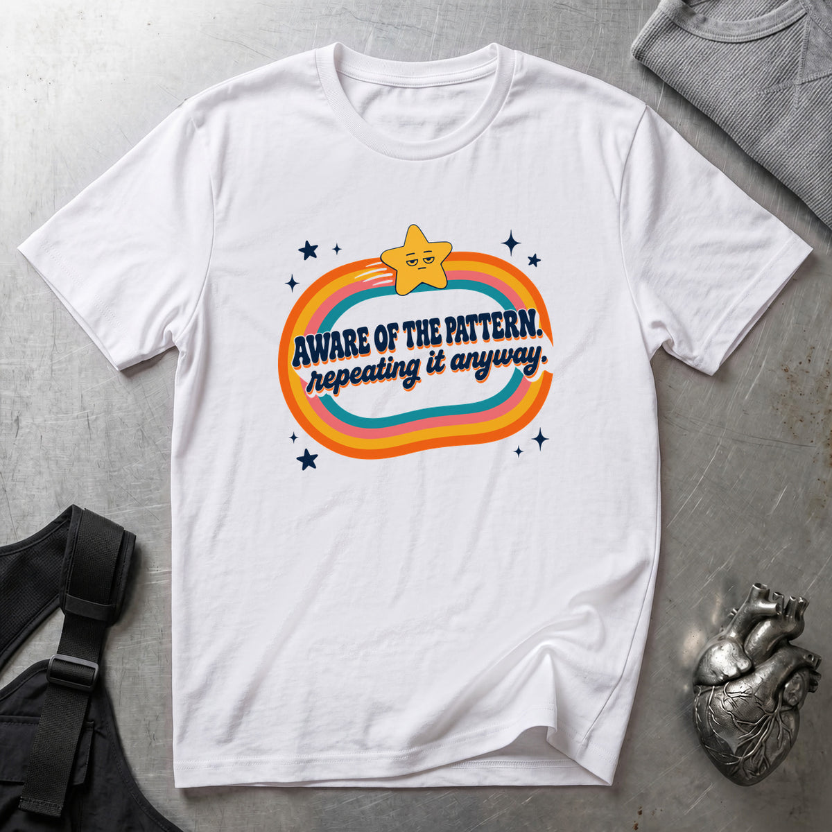 Aware Of The Pattern T-Shirt White tee