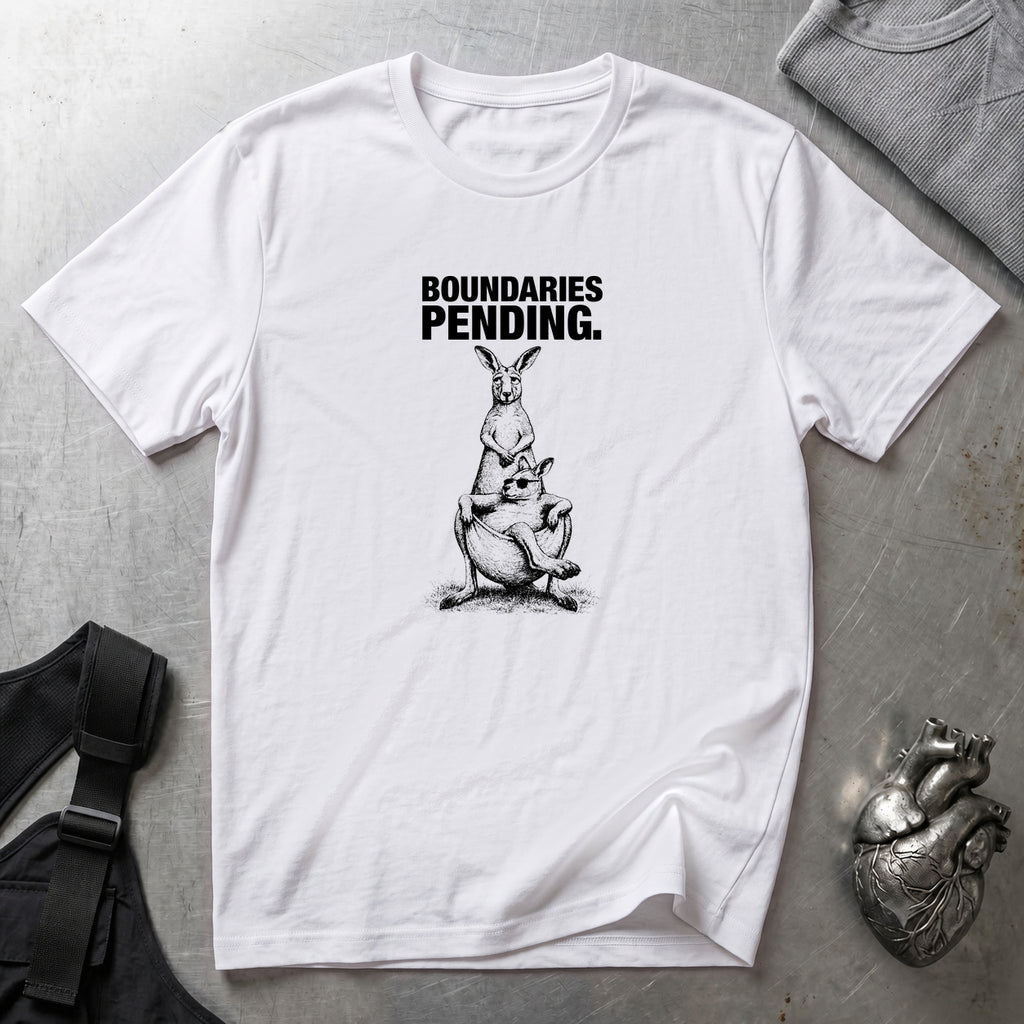 Boundaries Pending Kangaroo T-Shirt White tee