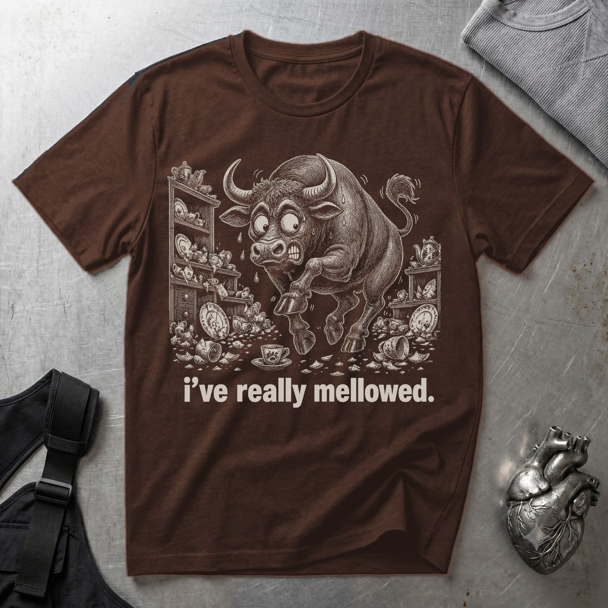 I've Really Mellowed tee, Dark Chocolate